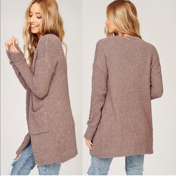 Soft MOCHA Cardigan - Picture 2 of 3